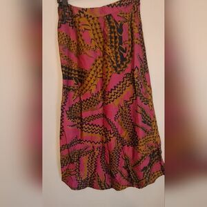 Farm Rio Printed Midi Skirt SIze M Waist 28" Length 35"